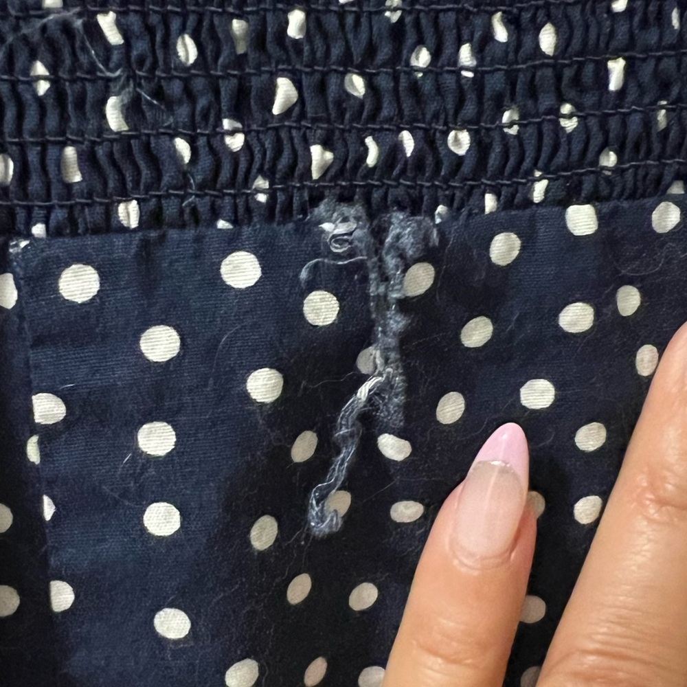 Blue polkadot dress